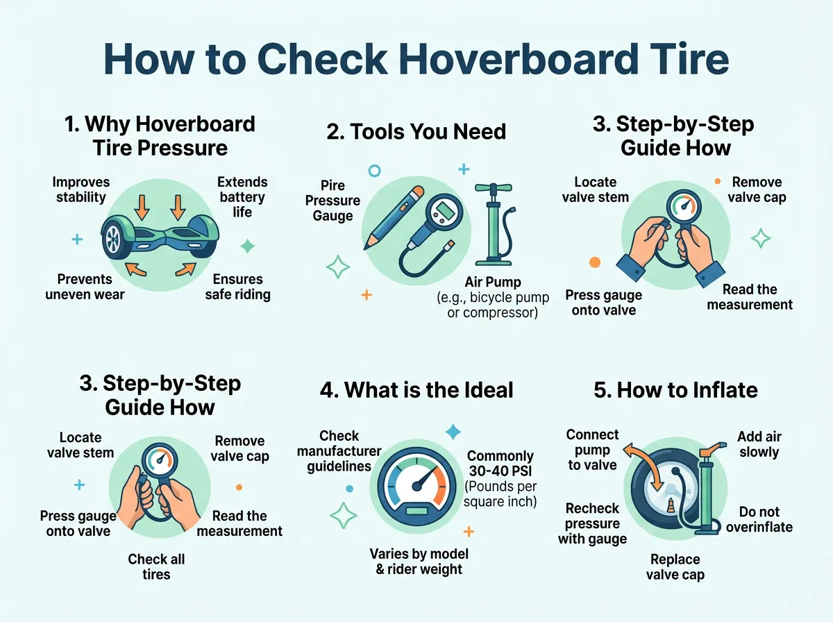 How to Check Hoverboard Tire Pressure?