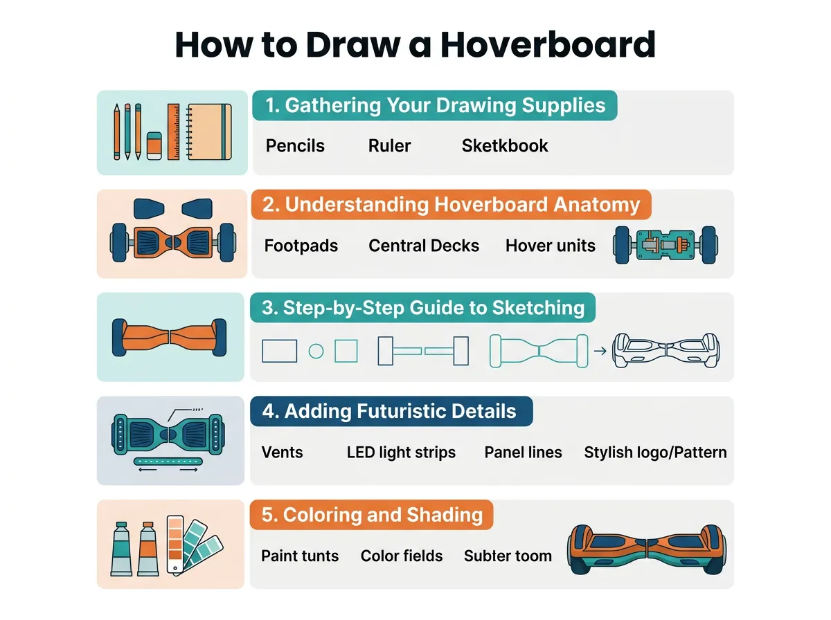 How to Draw a Hoverboard?