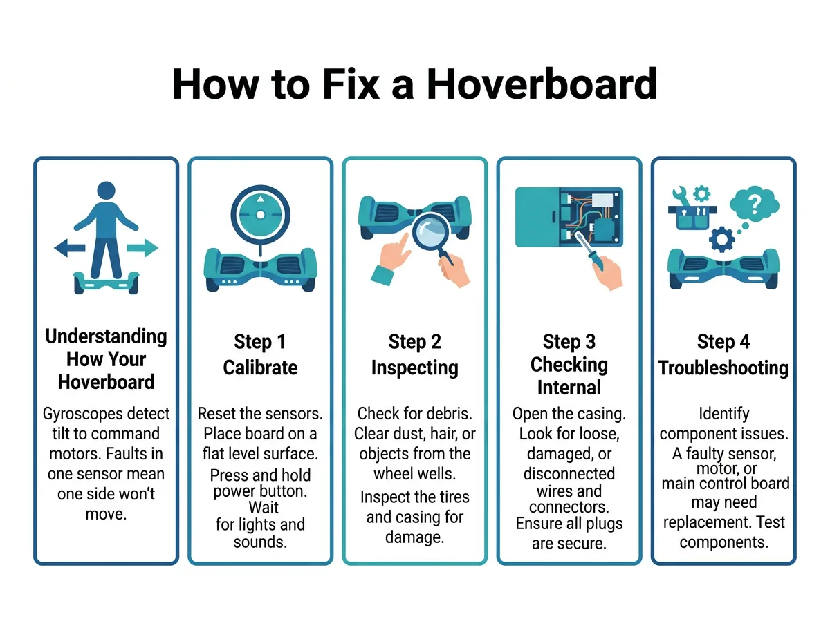 How to Fix a Hoverboard That Only Moves One Direction?