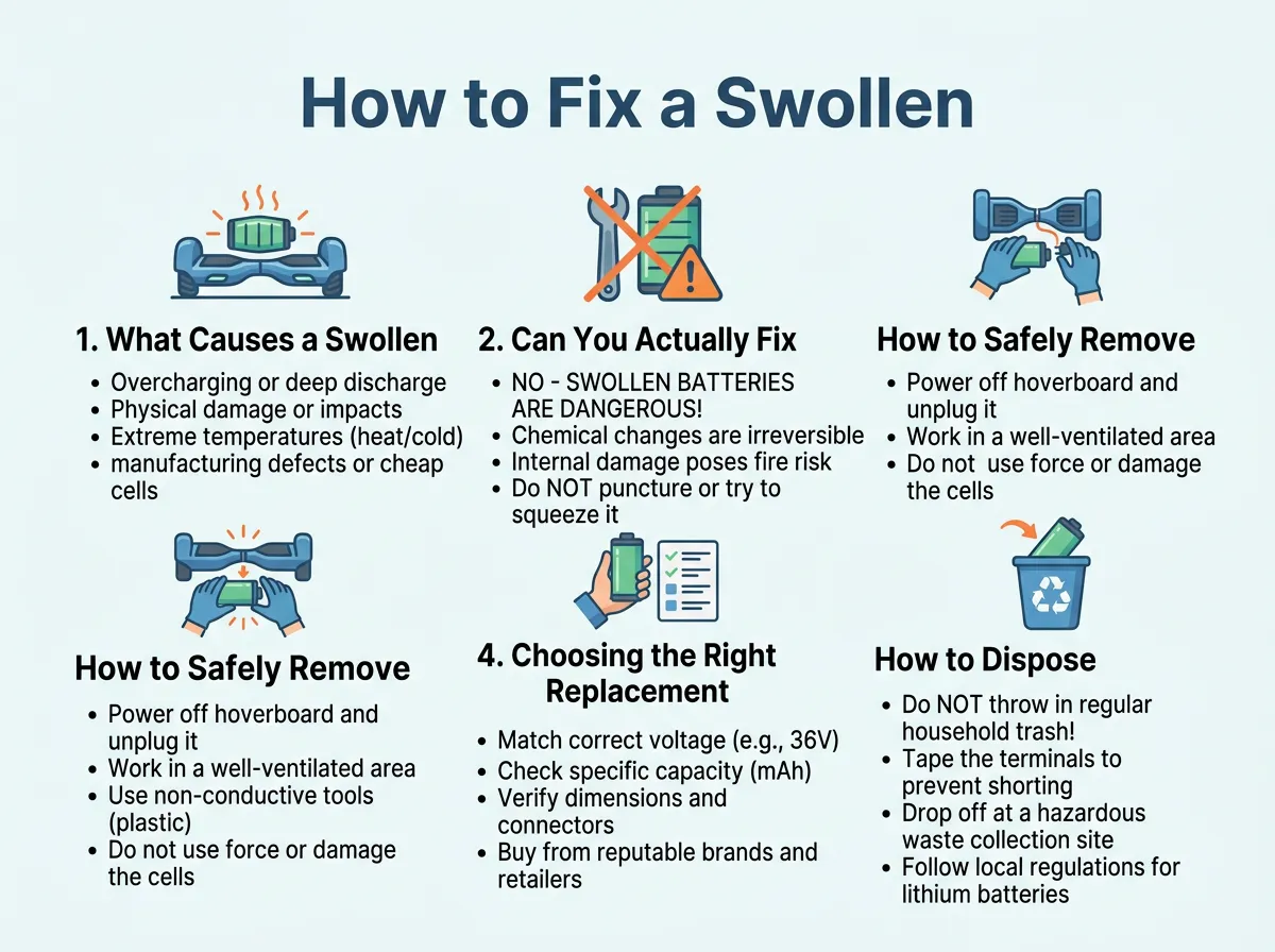How to Fix a Swollen Hoverboard Battery?