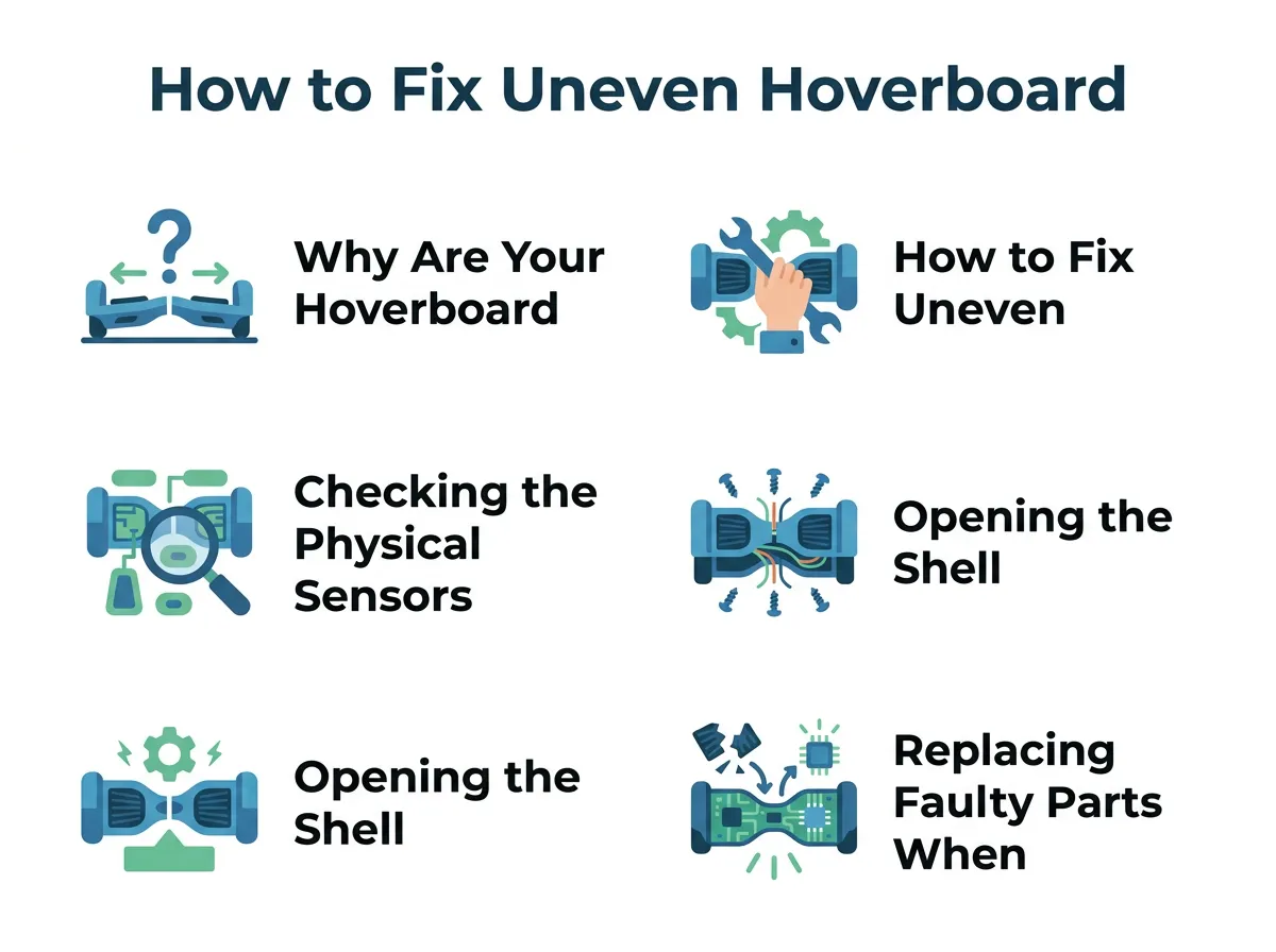 How to Fix Uneven Hoverboard Footpads?