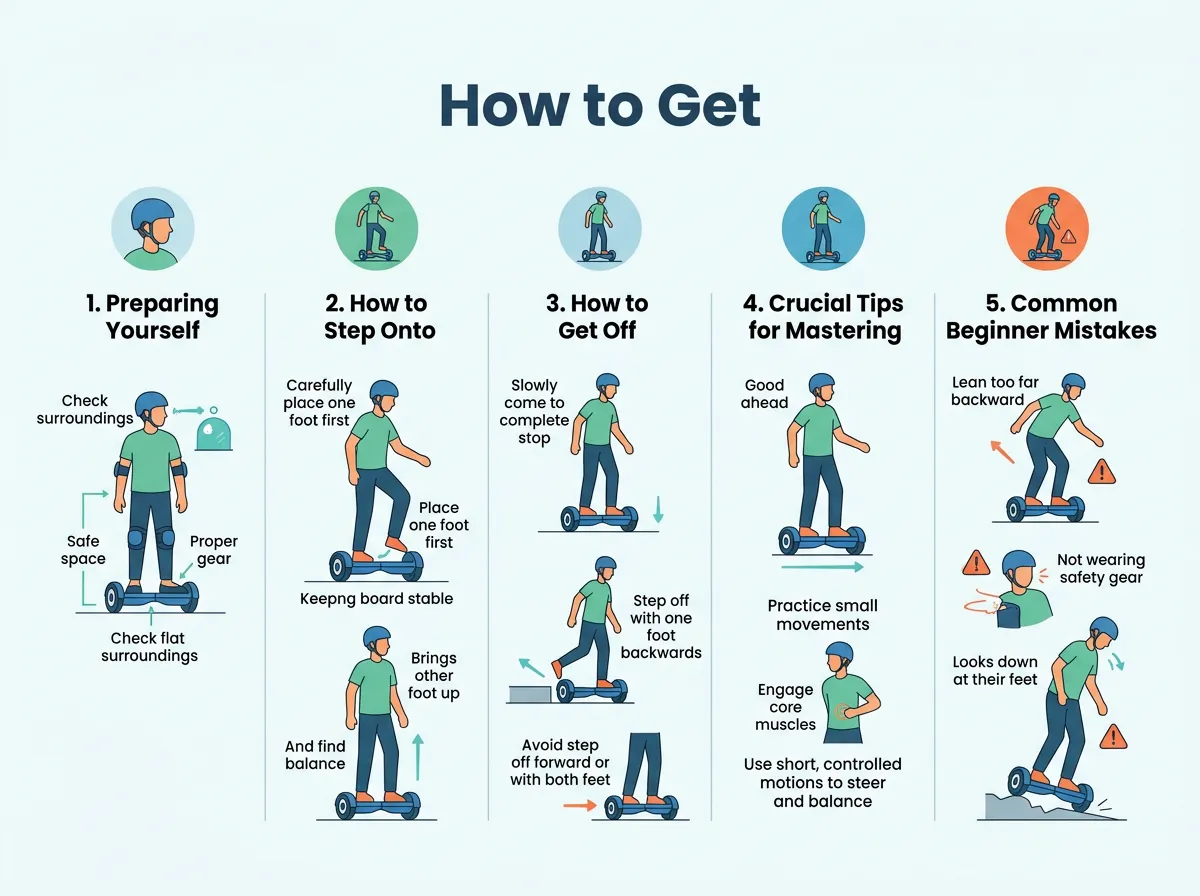 How to Get on and Off a Hoverboard?