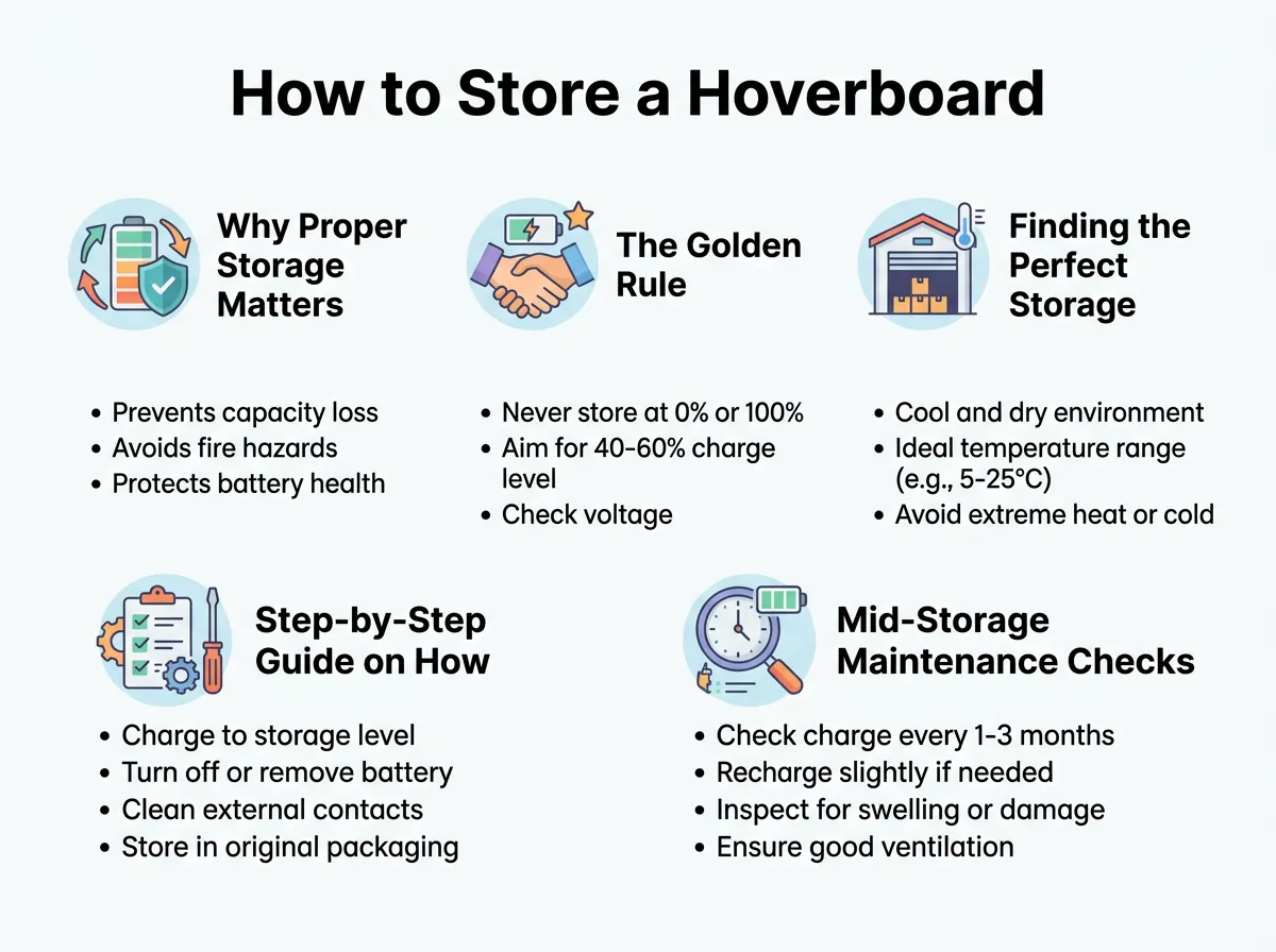 How to Store a Hoverboard Battery Long Term?